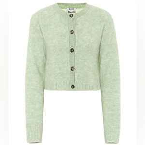 Acne Studios Kari Cropped Stretch-knit Cardigan XXS